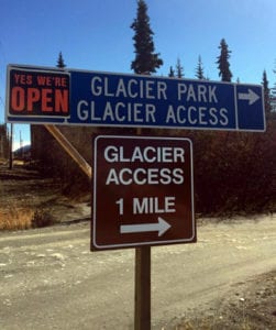 Follow the signs to Alaska's Matanuska Glacier Access