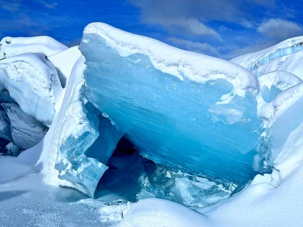 glacier cave on the matanuska glacier