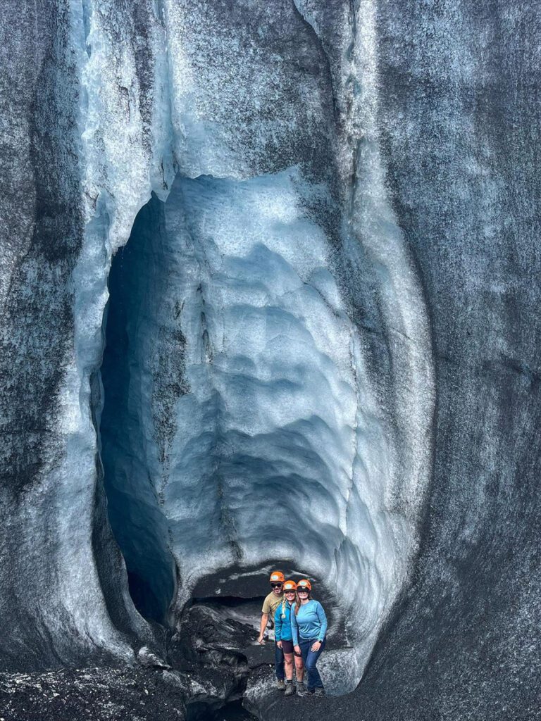 moulins on matanuska glacier in sutton alaska